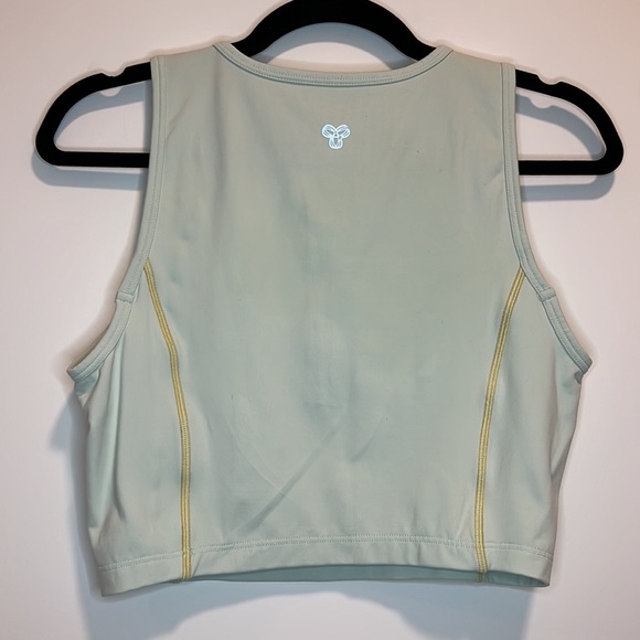 Aritzia TNAction Front Zip Cropped Workout Tank Top Sz M Mint Green - Picture 5 of 12